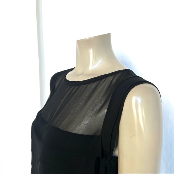 THE LIMITED Black Silk Chiffon Blouse - Picture 4 of 13